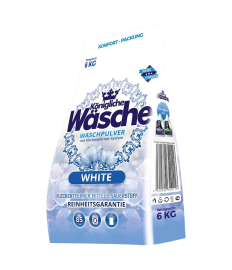 Detergent praf automat si manual Konigliche Wasche WHITE, 6 kg, ambalaj moale Detergent praf automat si manual Konigliche Wasche WHITE, 6 kg, ambalaj moale